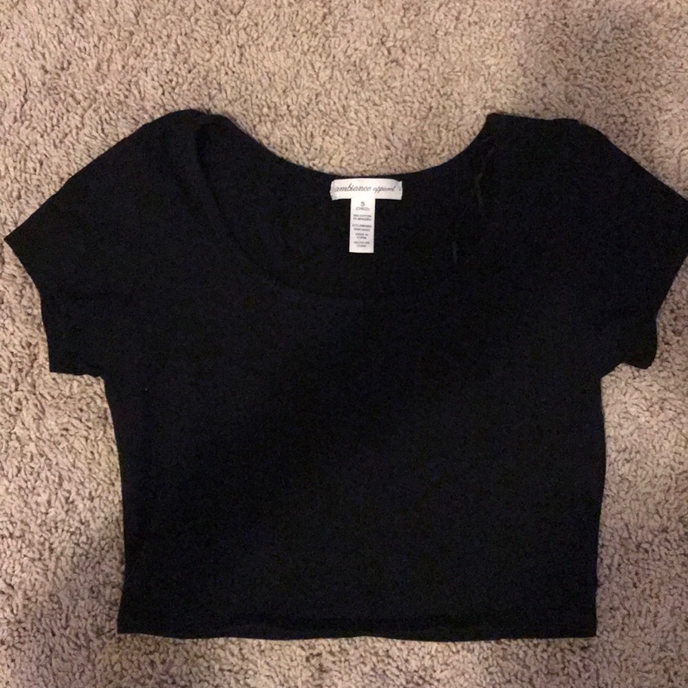 Ambiance apparel black crop top